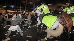 Police horse battle