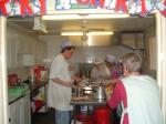 Volunteers in the day centre kitchen